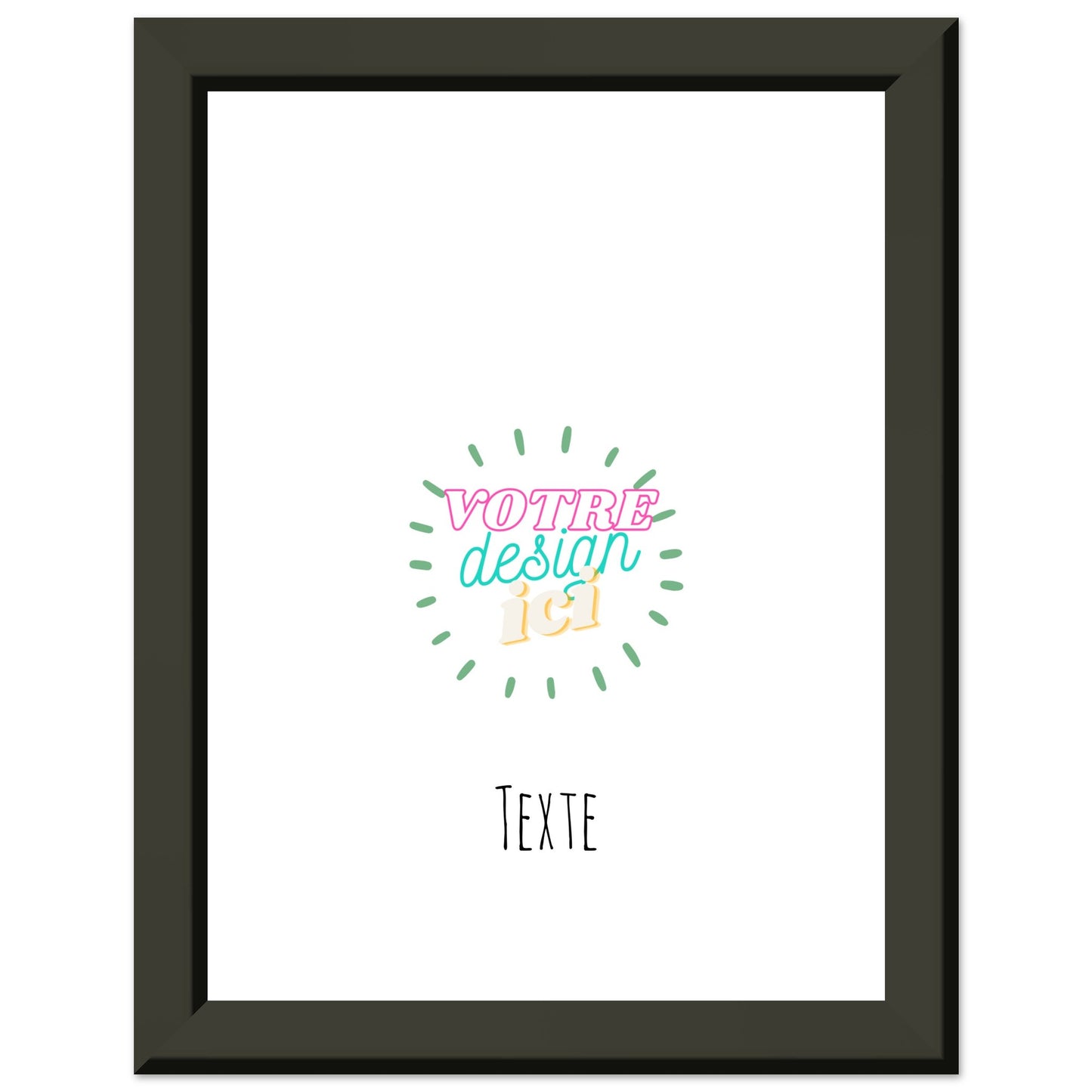 Affiche encadrée en métal de papier mat - qualité supérieure